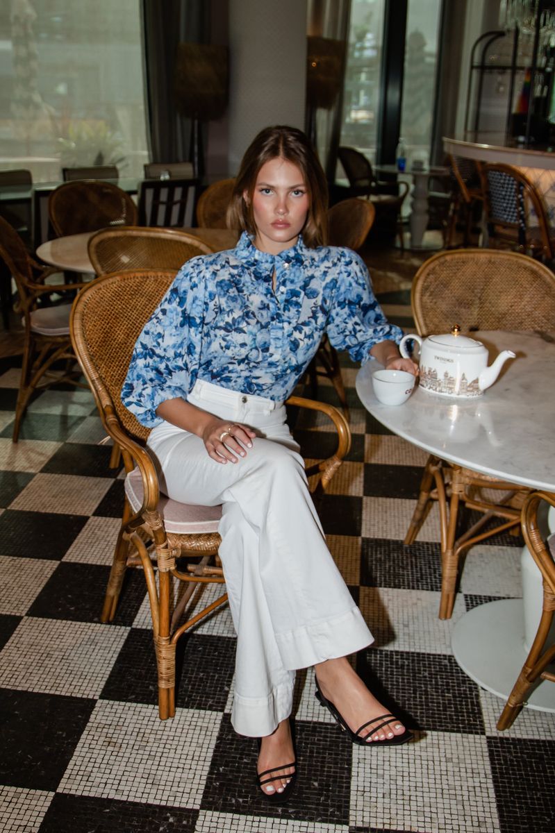 MISS MAYA Ella Blouse Bleu De France