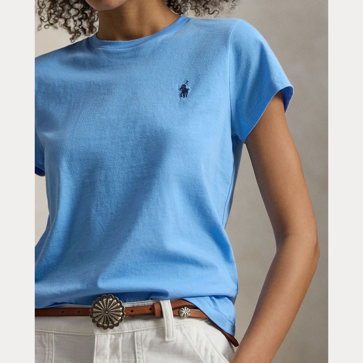 RALPH LAUREN CLASSIC FIT T-SHIRT - MELLOMBLÅ