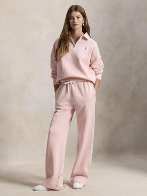RALPH LAUREN Knit Wide Leg Sweatpant Fleece