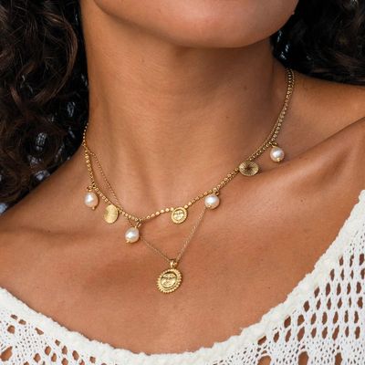 CAROLINE SVEDBOM APOLLO MULTI NECKLACE GOLD 
