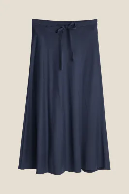 LINE OF OSLO Josefine Satin Skirt Blue 
