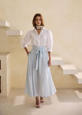 MISS MAYA Vanja Skirt Delicate Blue