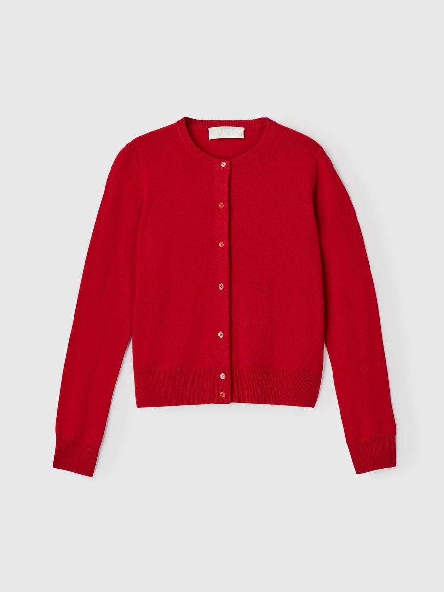 FWSS Classic Wool Cardigan Crimson 