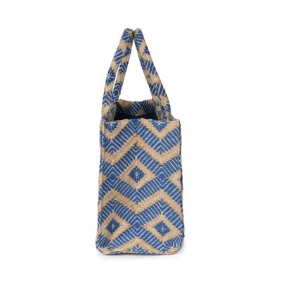 LUNA MOON BIG TOTE -LA RAMBLA GREEK BLUE 