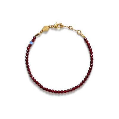 ANNI LU Tan Line Bracelet DEEP BURGUNDY