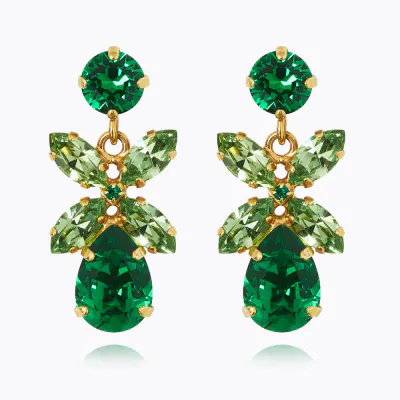 CAROLINE SVEDBOM Mini Dione Earrings / Majestic Green Combo
