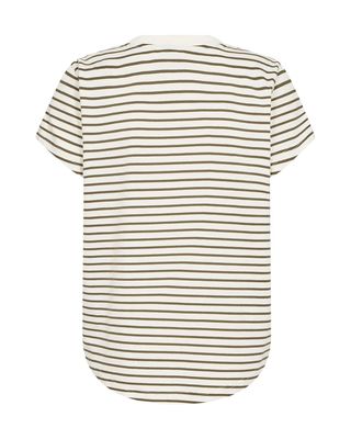 MOS MOSH KALA V-SS STRIPE TEE OLIVE NIGHT 