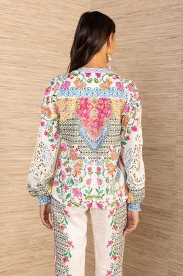 HALE BOB Dinah Linen Blouse Ivory