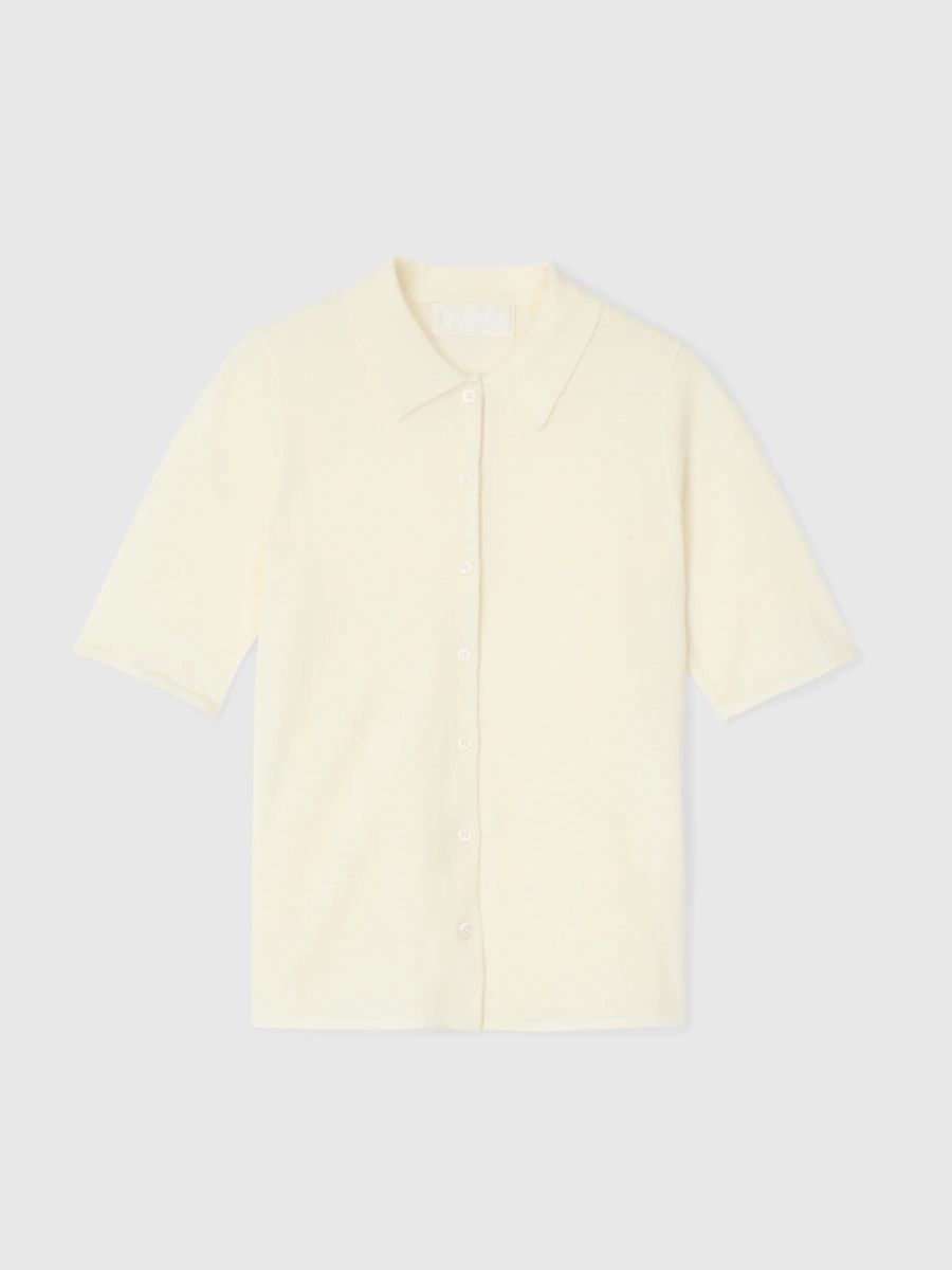 FWSS Button Down Knit Tee Cream