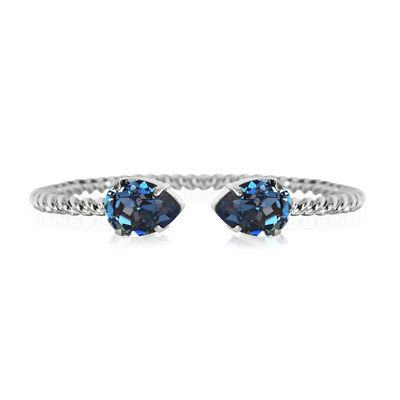 CAROLINE SVEDBOM  Mini Drop Bracelet (Rhodium / Denim Blue)