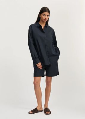 AIAYU SHORTS LONG BLACK NAVY 