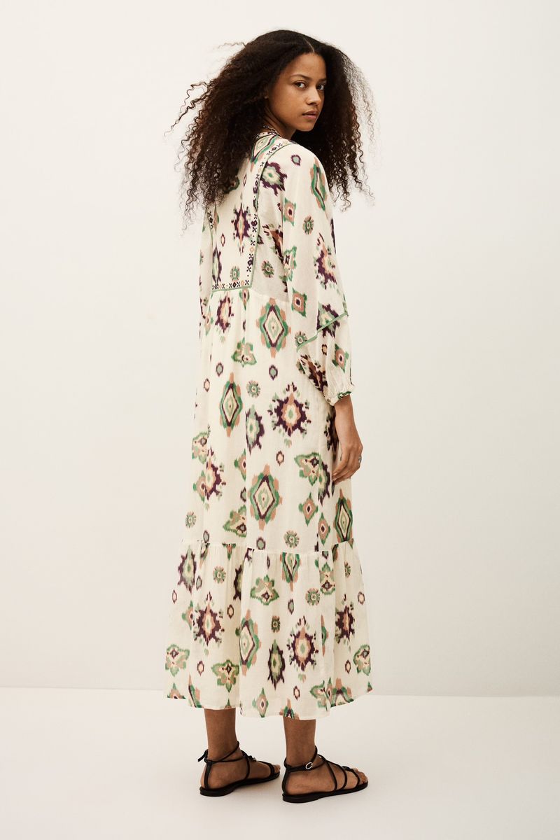 BA&SHOULD OELIA DRESS ECRU