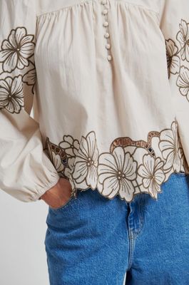 SECOND FEMALE ELINOR BLOUSE SOFT BEIGE 