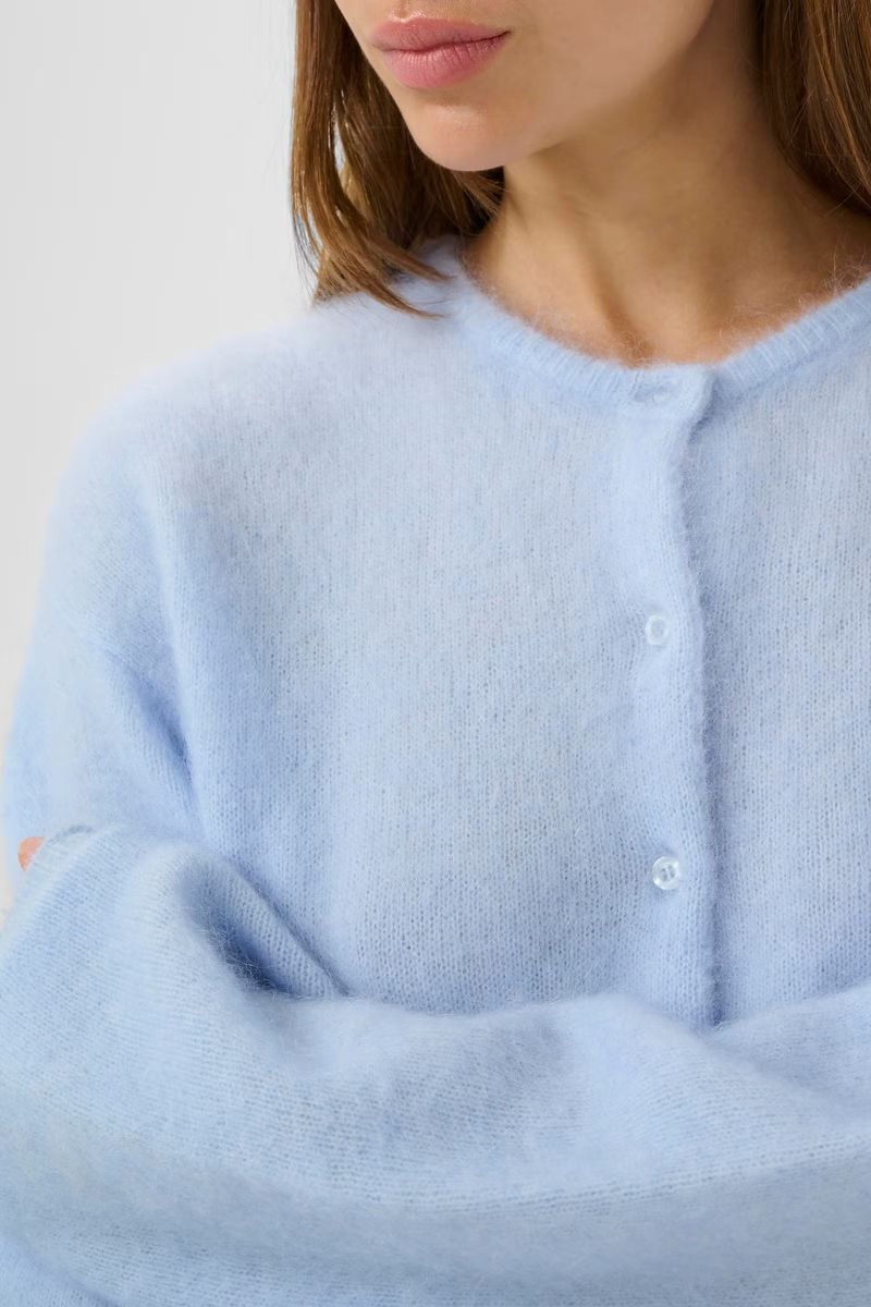 GESTUZ GZ DEBBIE SHORT CARDIGAN Blue Finch Mélange