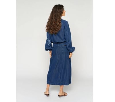 MOS MOSH Koda denim skirt – Dark blue
